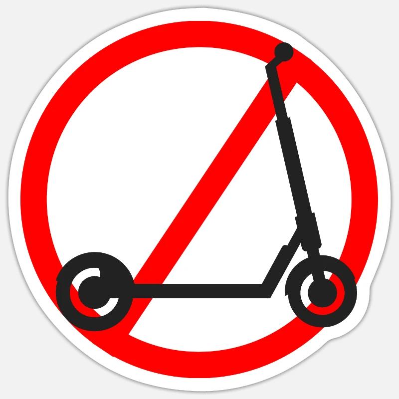 E-Scooter Roller - Sticker Größe S (10 x 10 cm) - Mattweiß