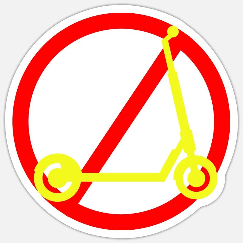 E-Scooter Scooter - Sticker taille S (10 x 10 cm) - blanc mat