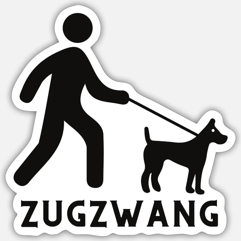 Zugzwang - Sticker Größe S (10 x 10 cm) - Mattweiß