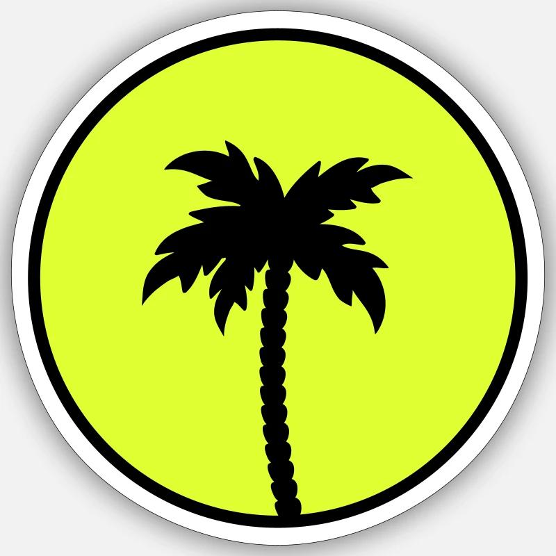 Palm tree design Sticker size S (10 x 10 cm)
