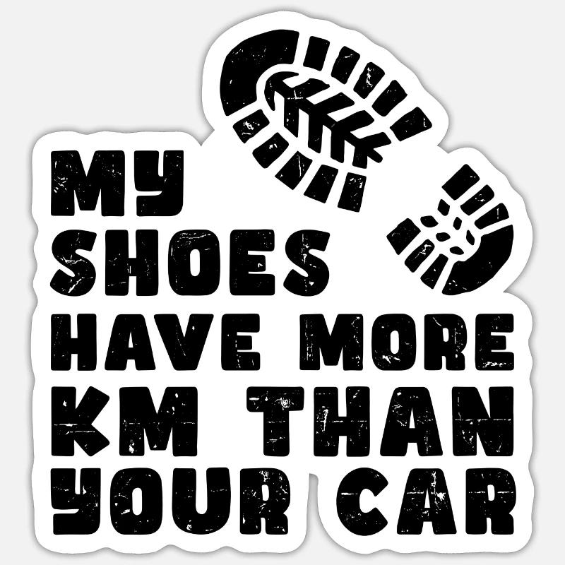 Wanderwege Wanderer Wandern Statement Klettern - Sticker Größe S (10 x 10 cm) - Mattweiß