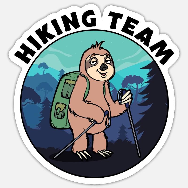 Bergwandern Wanderer Klettern Wandern Statement - Sticker Größe S (10 x 10 cm) - Mattweiß