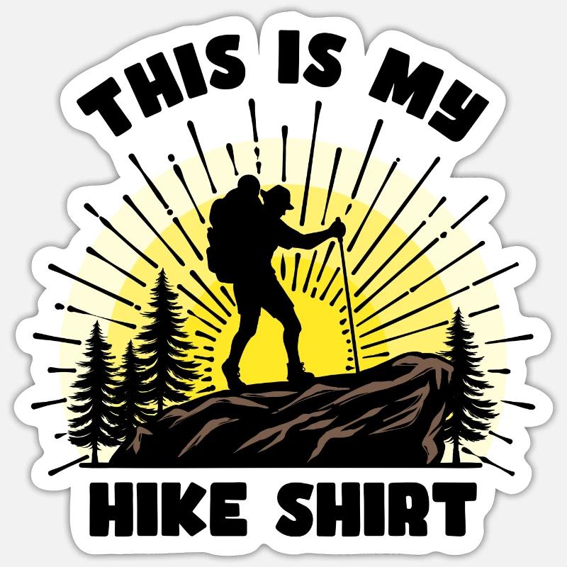Wanderer Statement Wanderung Wandern Bergwanderung - Sticker Größe S (10 x 10 cm) - Mattweiß
