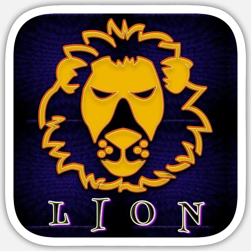 LION (Löwe) Sticker Größe S (10 x 10 cm)