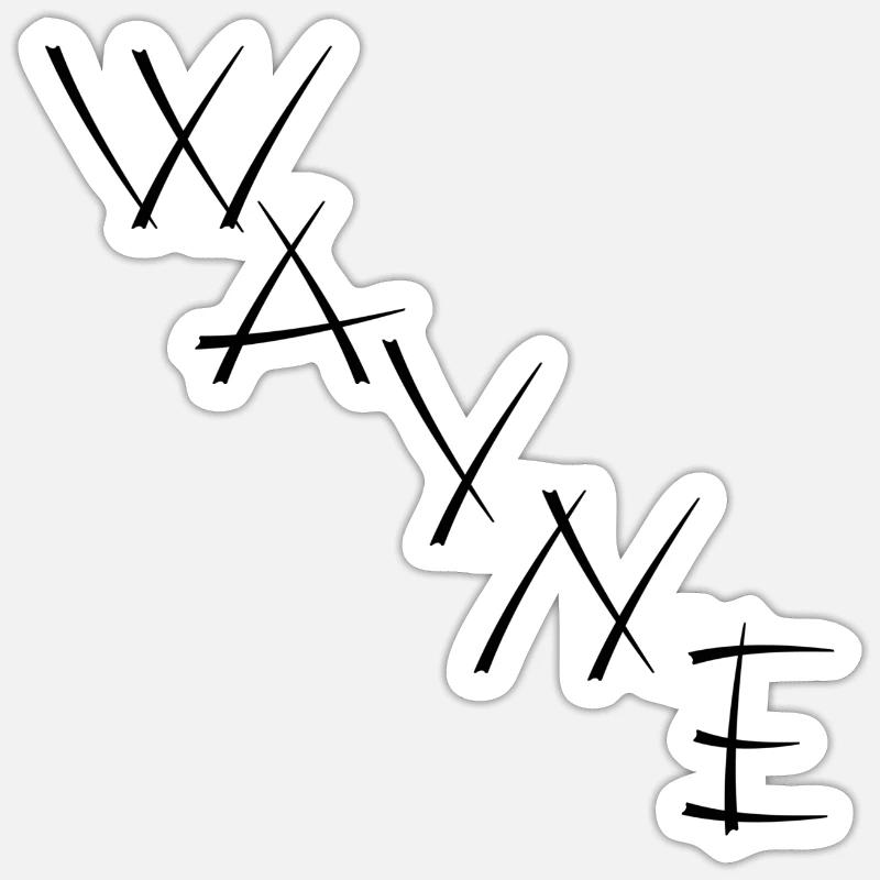 Wayne - Sticker size S (10 x 10 cm) - white matte