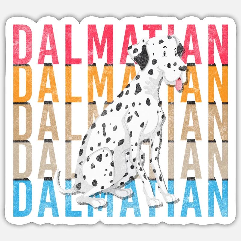 Amour du propriétaire de chien dalmate Sticker taille S (10 x 10 cm)