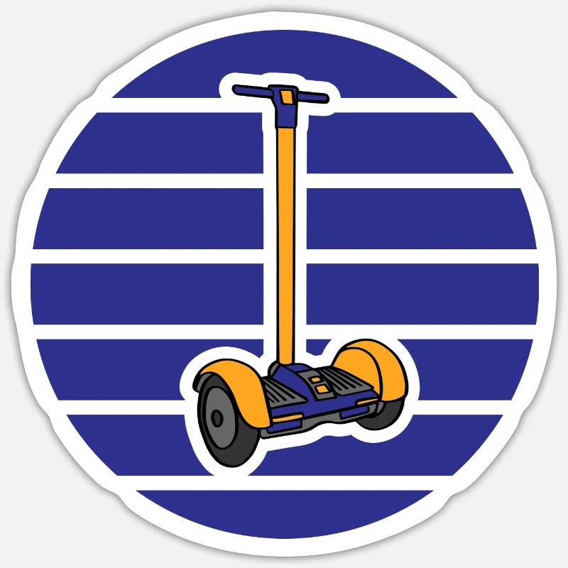 E-Scooter Roller Scooter - Sticker size S (10 x 10 cm) - white matte