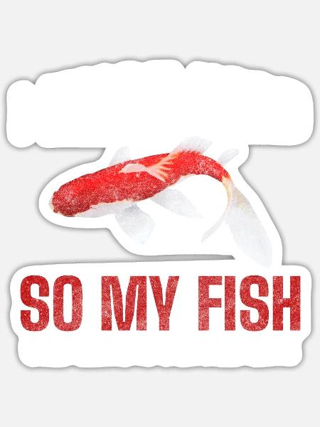 Aquarium Meer Schwimmen Zierfisch - Sticker Größe S (10 x 10 cm) - Mattweiß