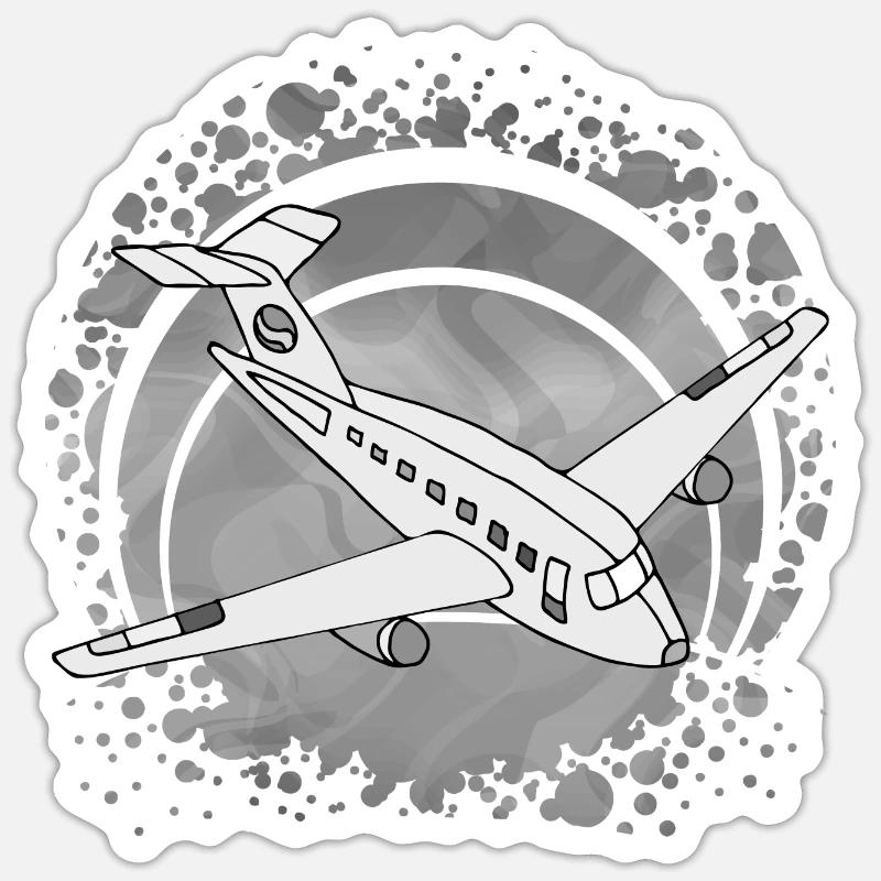 Aéronef - Sticker taille S (10 x 10 cm) - blanc mat