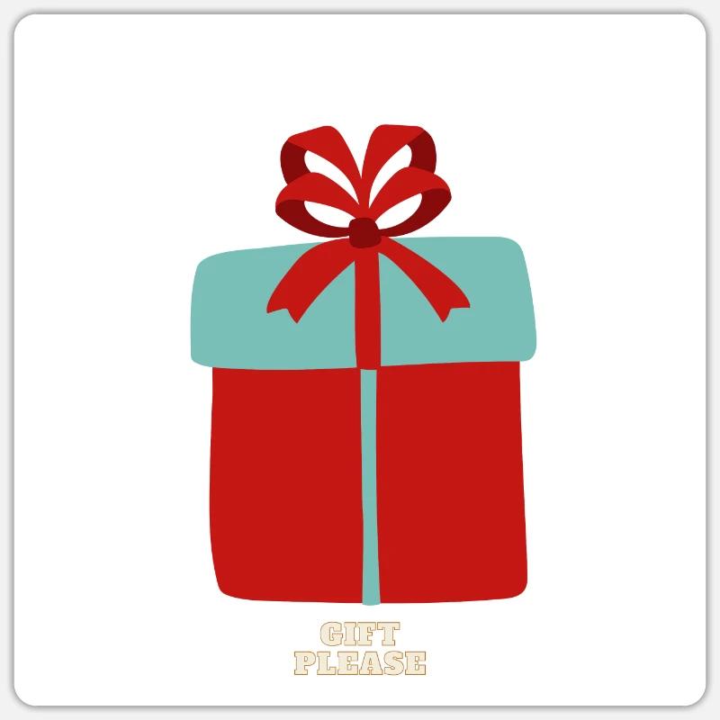 Gift Please - Sticker taille S (10 x 10 cm) - blanc mat