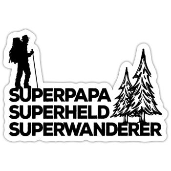 Bergwanderung Wanderer Wandern Statement Wanderung - Sticker Größe S (10 x 10 cm) - Mattweiß - Vorne