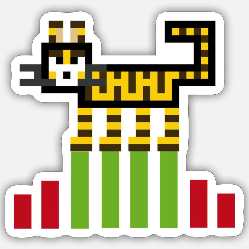 Tradetiger - Sticker Größe S (10 x 10 cm) - Mattweiß