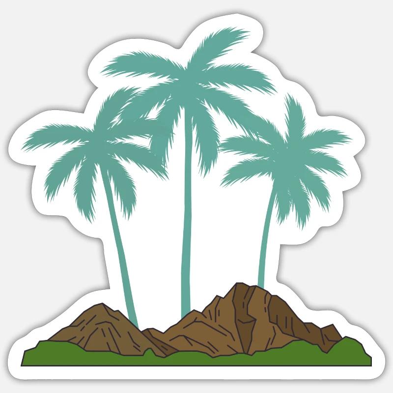 Palmesus - Sticker taille S (10 x 10 cm) - blanc mat