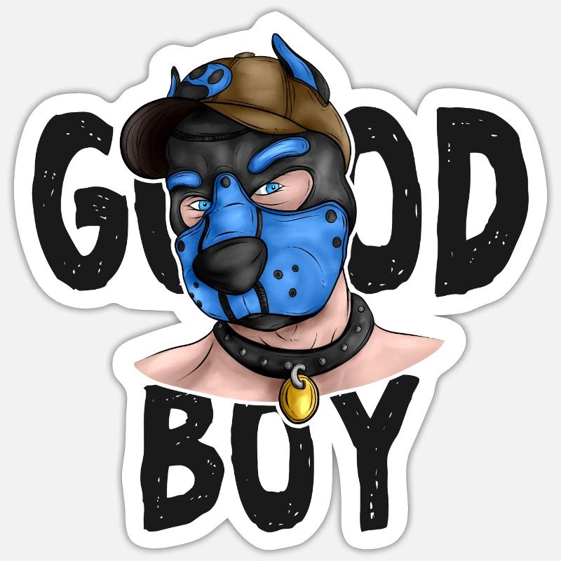 GoodBoyBlue - Sticker taille S (10 x 10 cm) - blanc mat