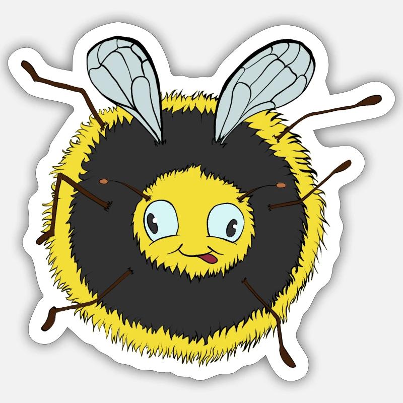 Bourdon - Sticker taille S (10 x 10 cm) - blanc mat