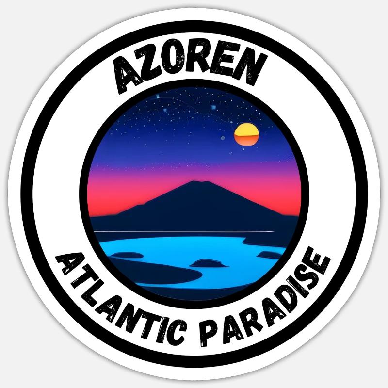Azoren - Atlantic Paradise - Sticker Größe S (10 x 10 cm) - Mattweiß