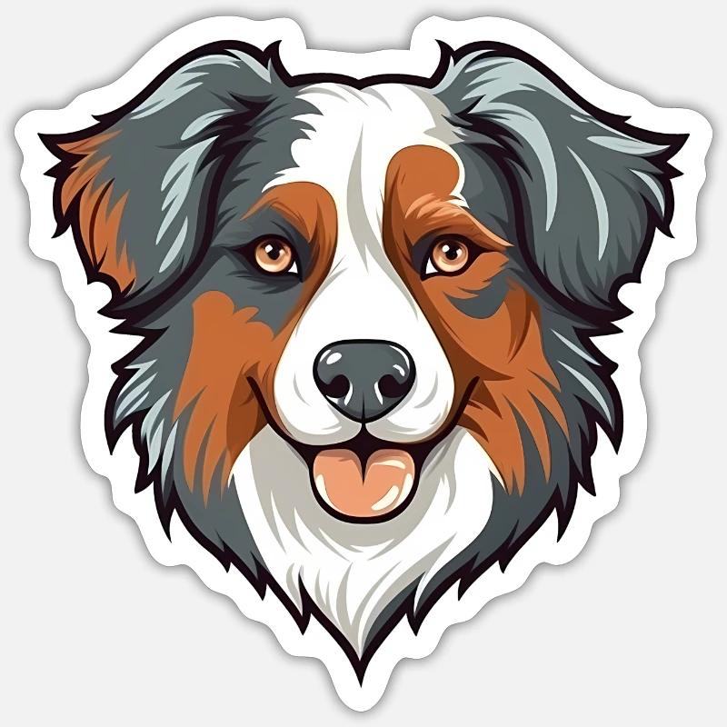 Australian Shepherd - Sticker size S (10 x 10 cm) - white matte