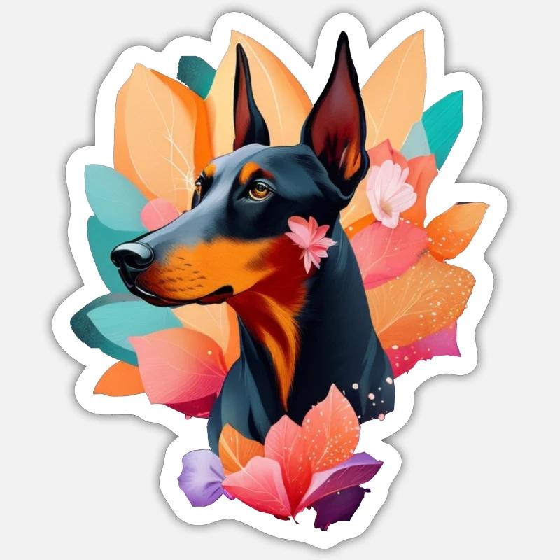 Doberman Sticker size S (10 x 10 cm)