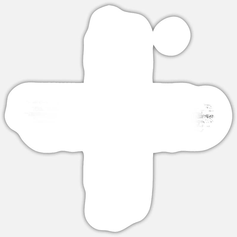 Blanc plus - Sticker taille S (10 x 10 cm) - blanc mat