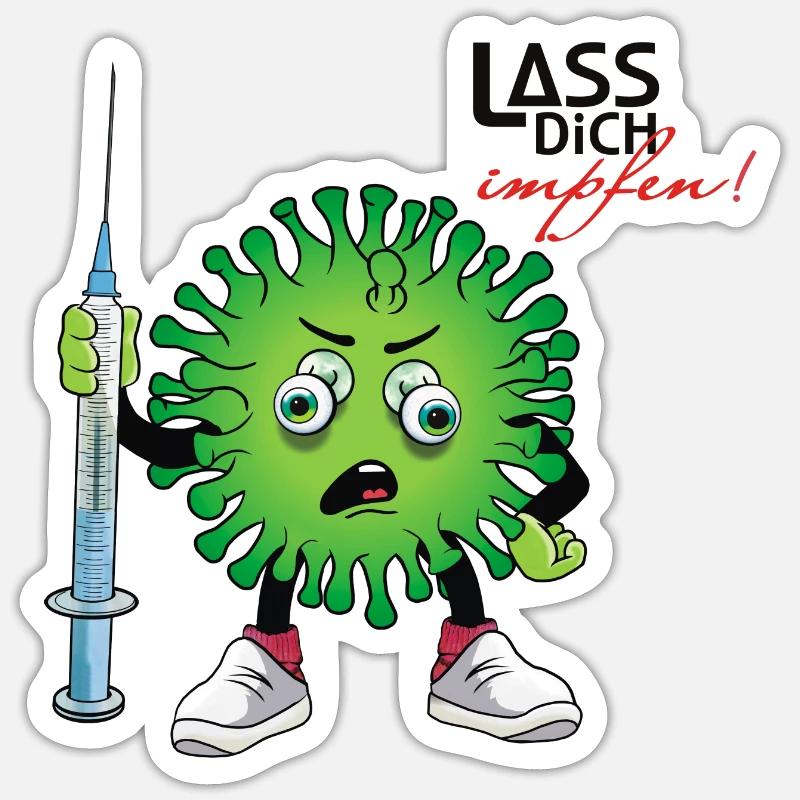 Get vaccinated - Sticker size S (10 x 10 cm) - white matte