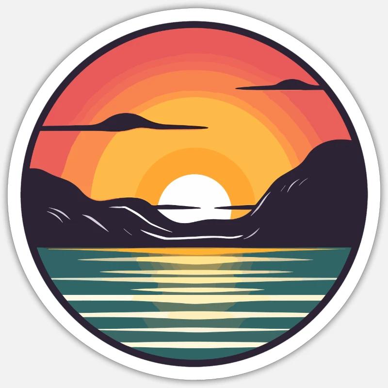 Sunset Sticker size S (10 x 10 cm)