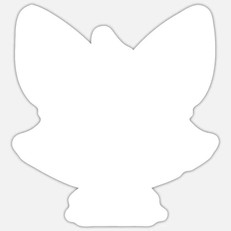 Mignon Mignon Enfants Fox - Sticker taille S (10 x 10 cm) - blanc mat