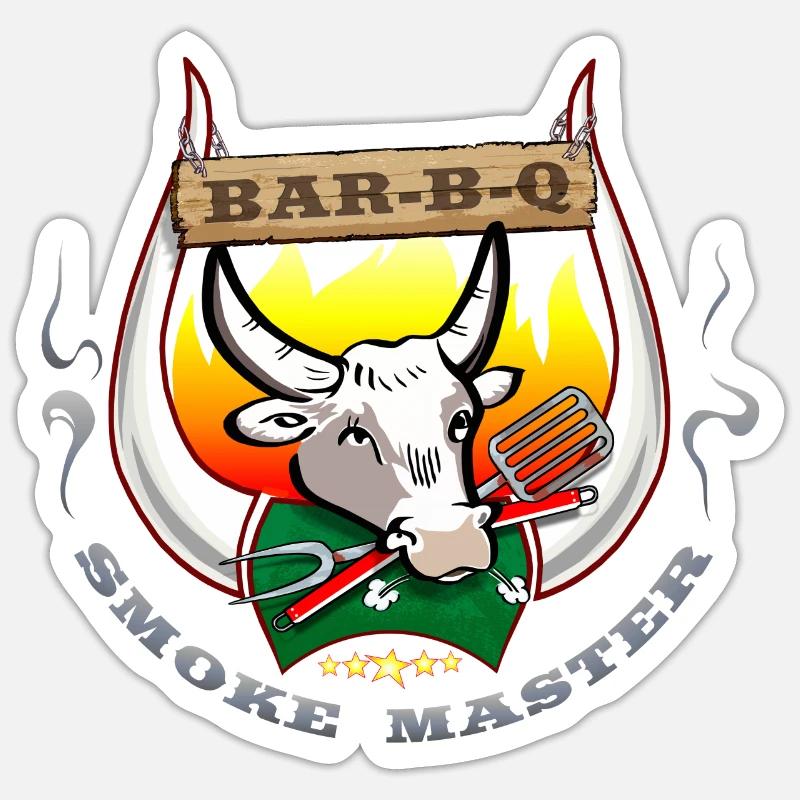 Smoke Master - Sticker Größe S (10 x 10 cm) - Mattweiß