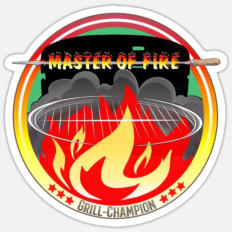 Master of fire Sticker size S (10 x 10 cm)