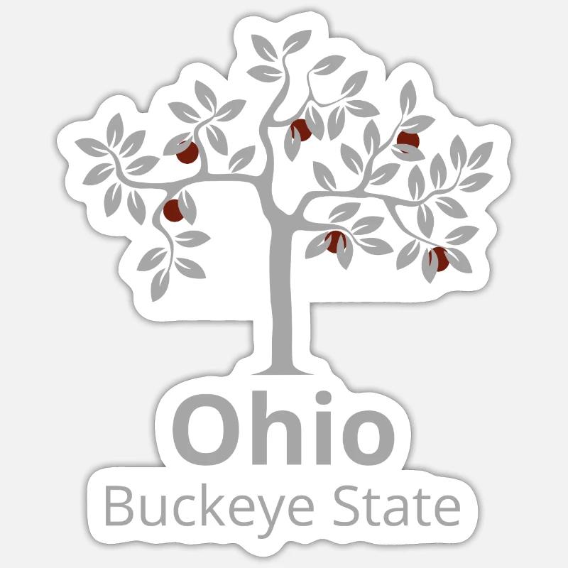 Ohio - Buckeye State - Sticker size S (10 x 10 cm) - white matte