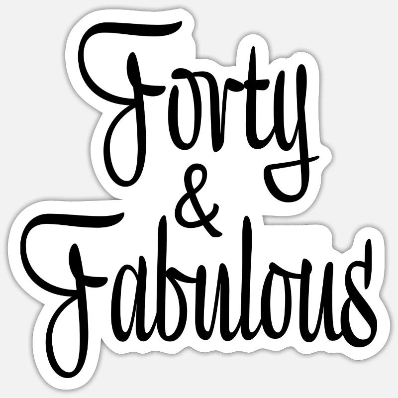 Quarante & Fabuleux Sticker taille S (10 x 10 cm)