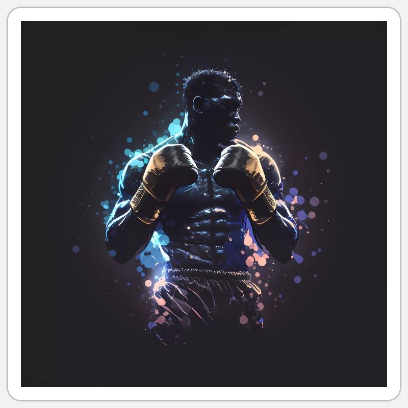 Affiche Boxer Sticker taille S (10 x 10 cm)