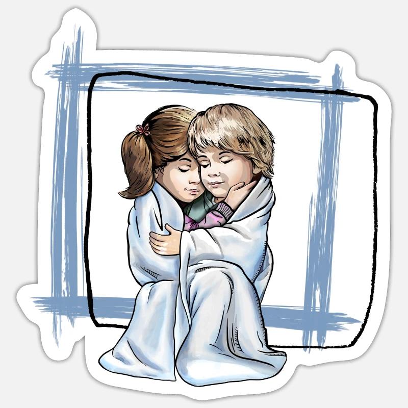 cuddle Sticker size S (10 x 10 cm)