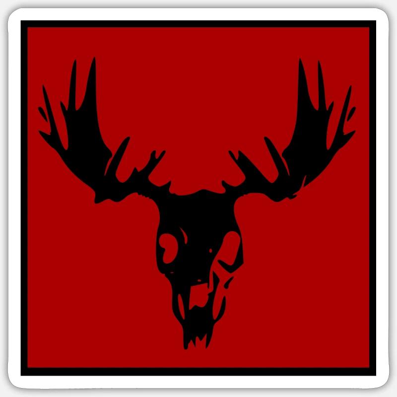 Moose sake - Sticker size S (10 x 10 cm) - white matte