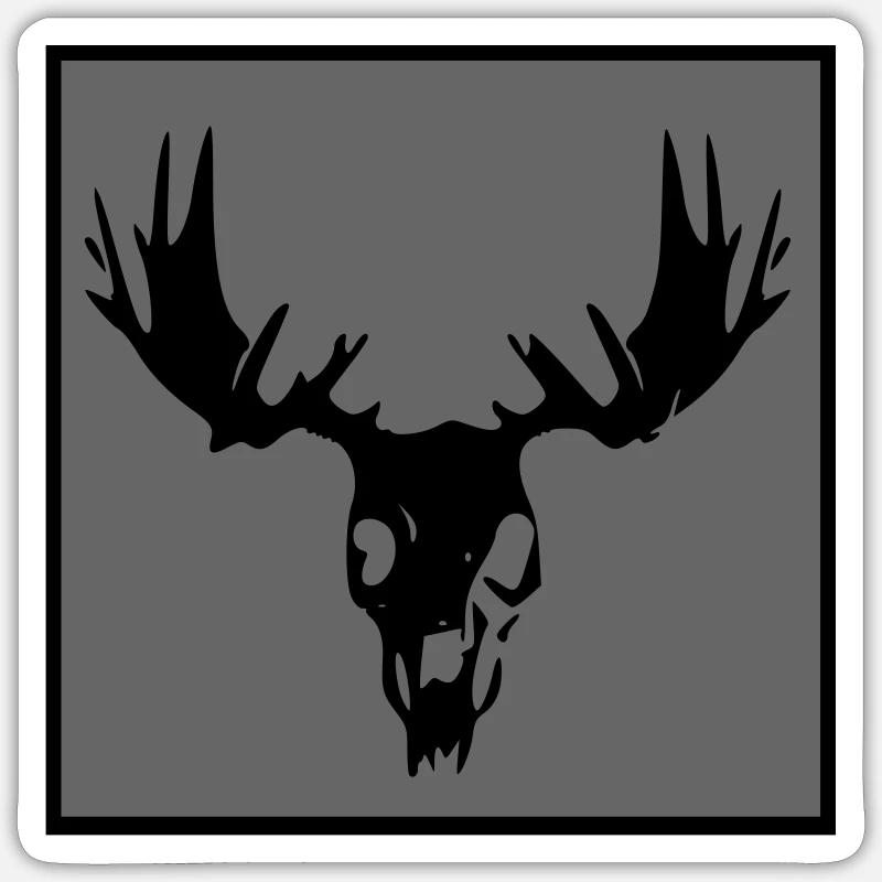 Moose sake - Sticker size S (10 x 10 cm) - white matte
