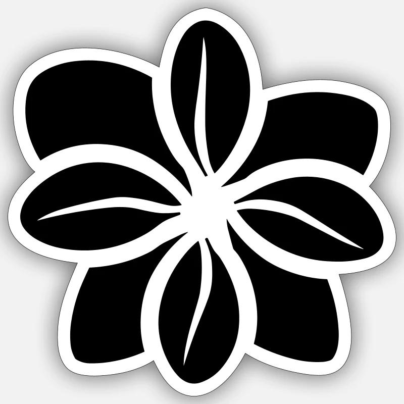 Flower - Sticker size S (10 x 10 cm) - white matte