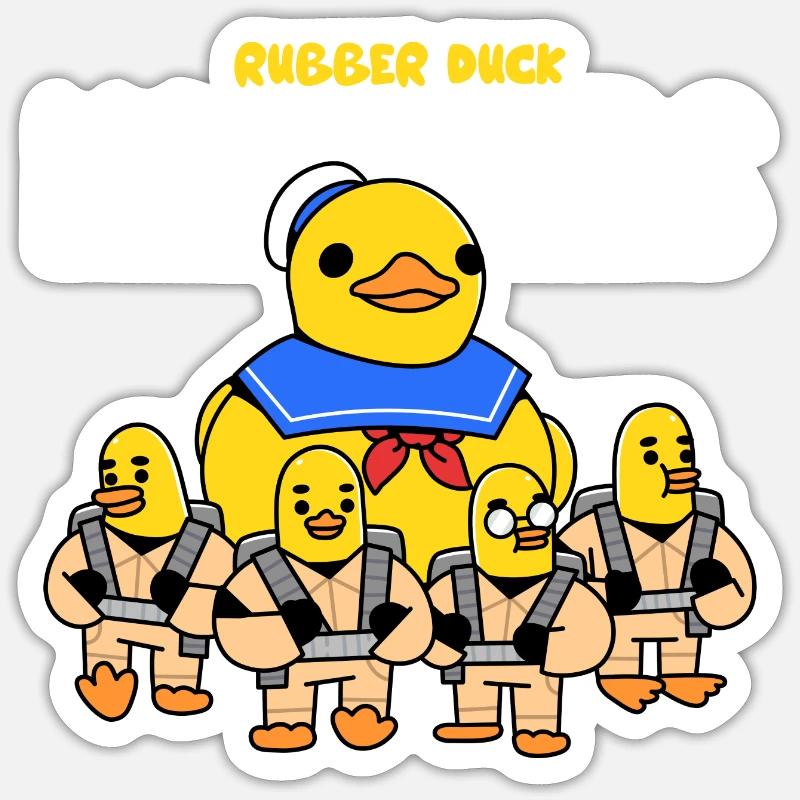 Rubber Duck Monsters a - Sticker Größe S (10 x 10 cm) - Mattweiß