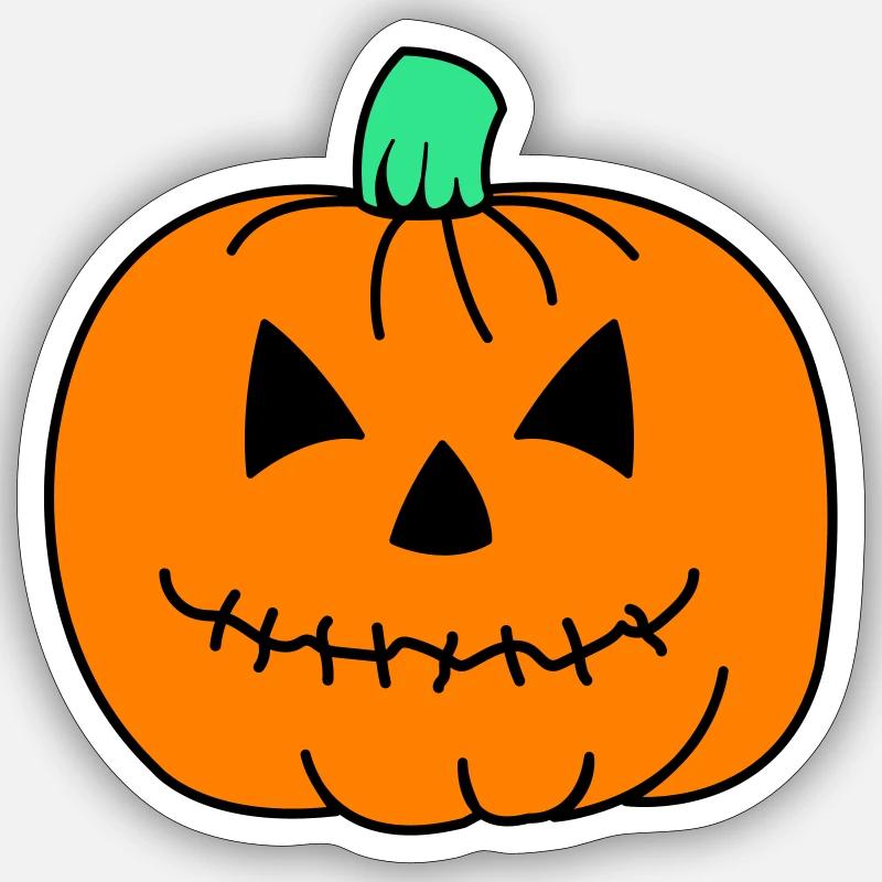 pumpkin - Sticker Größe S (10 x 10 cm) - Mattweiß