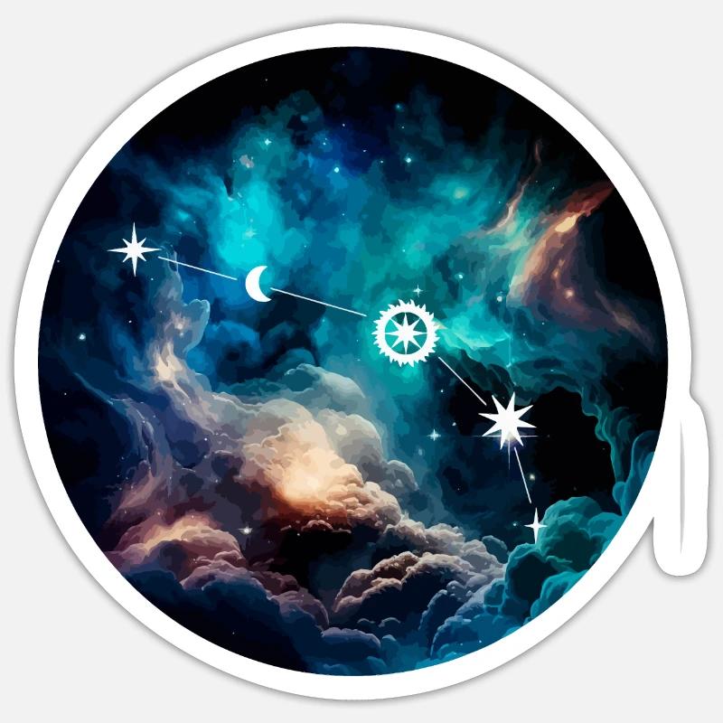 Sternzeichen Widder - Sticker Größe S (10 x 10 cm) - Mattweiß