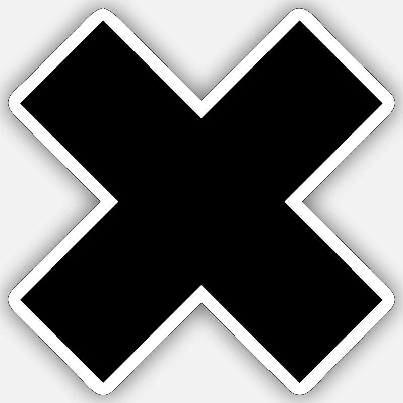 Toxic X - Sticker taille S (10 x 10 cm) - blanc mat