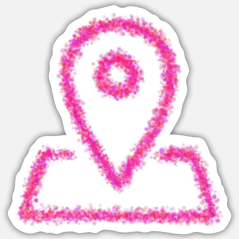 Té à pointe de goupille - Sticker taille S (10 x 10 cm) - blanc mat