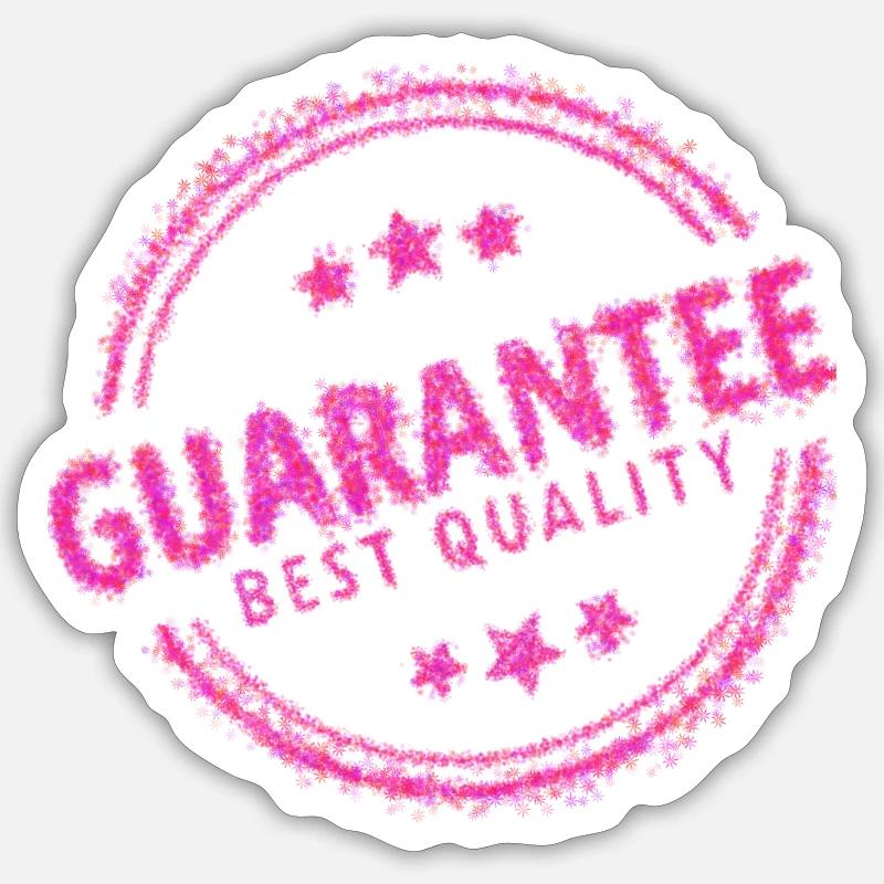Quality Statement Tee - Sticker size S (10 x 10 cm) - white matte