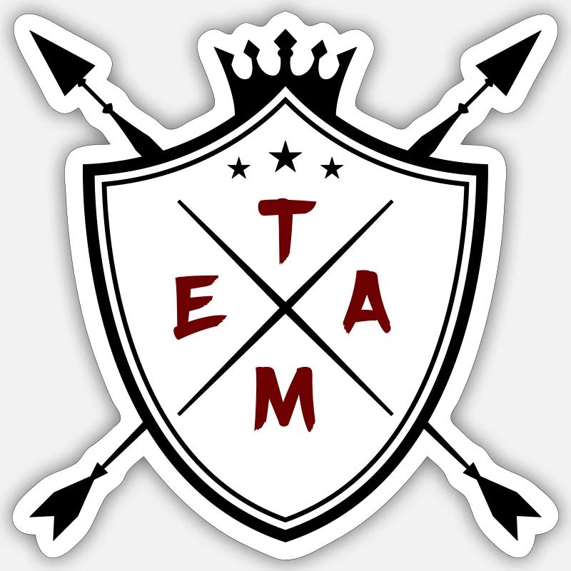 Armoiries de l’équipe - Sticker taille S (10 x 10 cm) - blanc mat