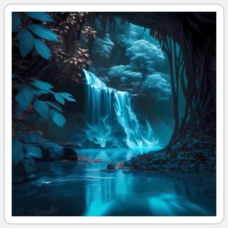 Cascade Sticker taille S (10 x 10 cm)