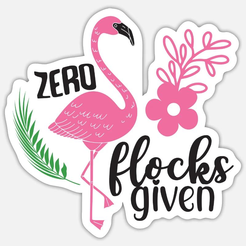 Zero flocks given Sticker size S (10 x 10 cm)