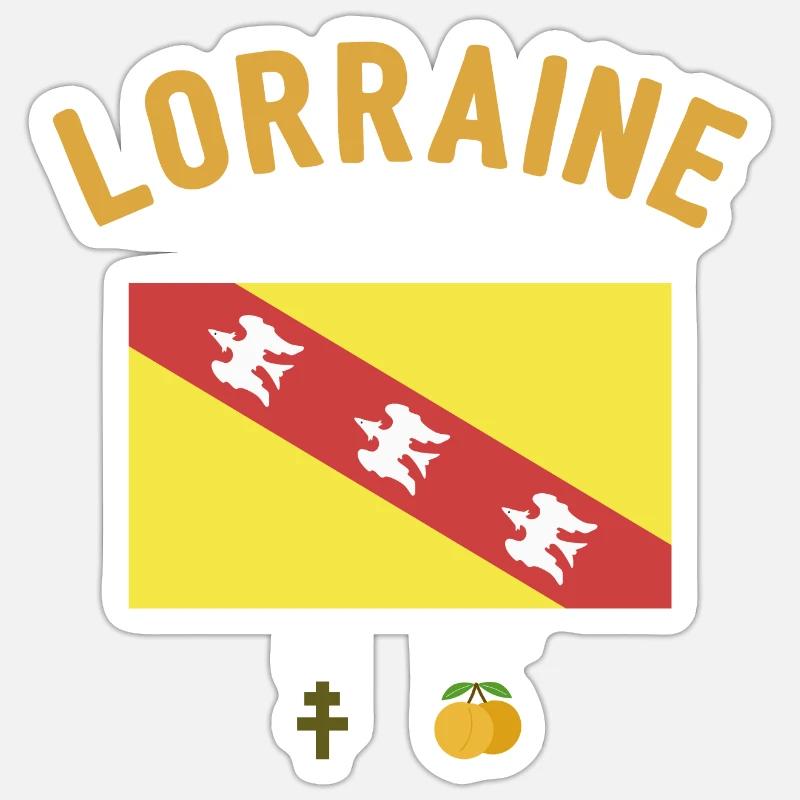 Lothringen - Sticker Größe S (10 x 10 cm) - Mattweiß