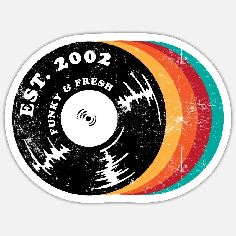Millésime 2002 - Sticker taille S (10 x 10 cm) - blanc mat
