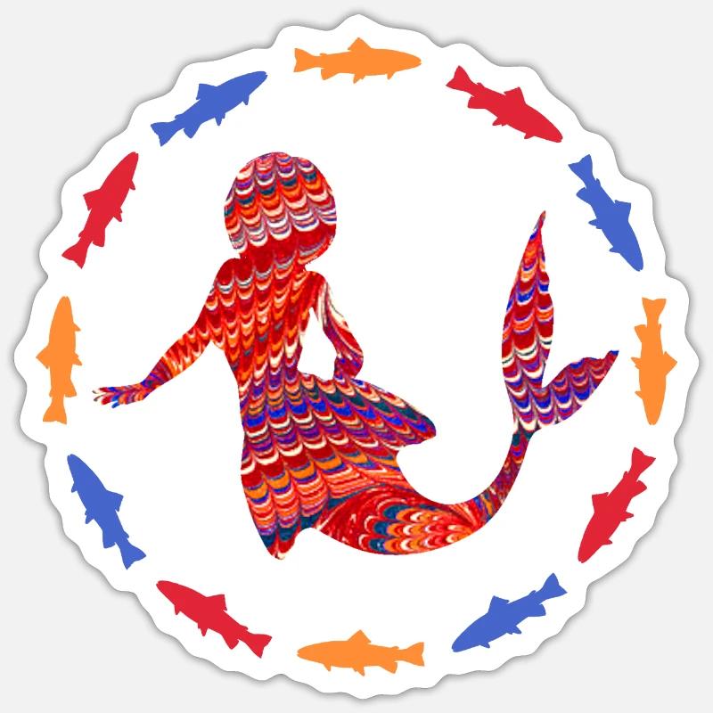 meerjungfrau e 110a Sticker Größe S (10 x 10 cm)