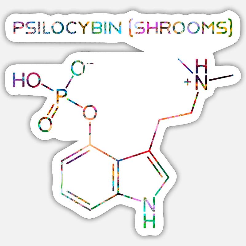 Molécule de psilocybine Sticker taille S (10 x 10 cm)