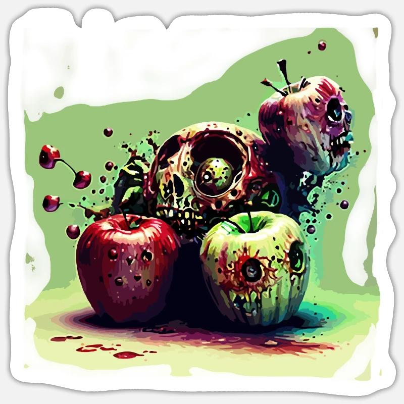 Äpfel Sticker Größe S (10 x 10 cm)