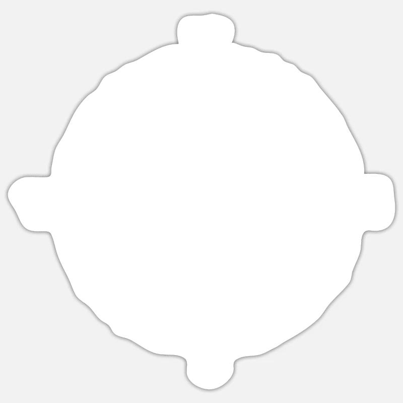 Kompass Nautik Segelboot Seefahrer - Sticker Größe S (10 x 10 cm) - Mattweiß